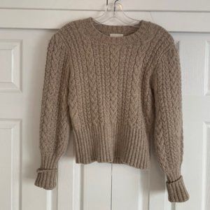 Doen Cable Knit Cropped Sweater